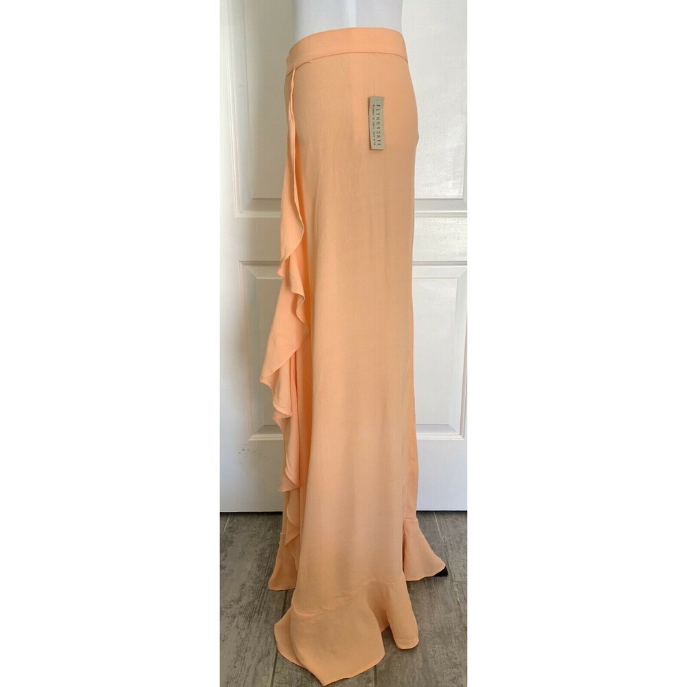 FLYNN SKYE Revolve Designer Los Angeles Orange Creamsicle Wrap Maxi NEW M - Picture 5 of 10